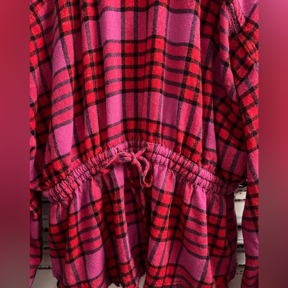 We The Free plaid peplum top plaid thermal size M - Picture 11 of 14
